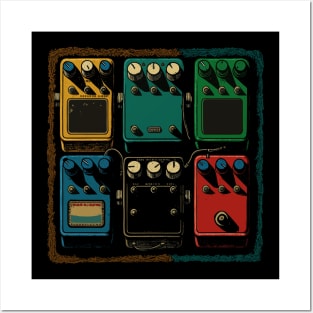 Guitar FX Pedal Board Posters and Art